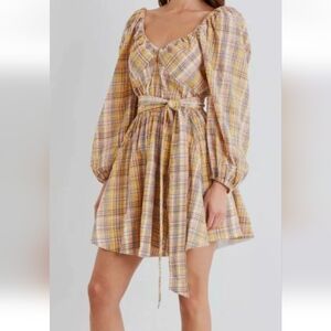 NWT Tanya Taylor Xena Plaid Mini Dress